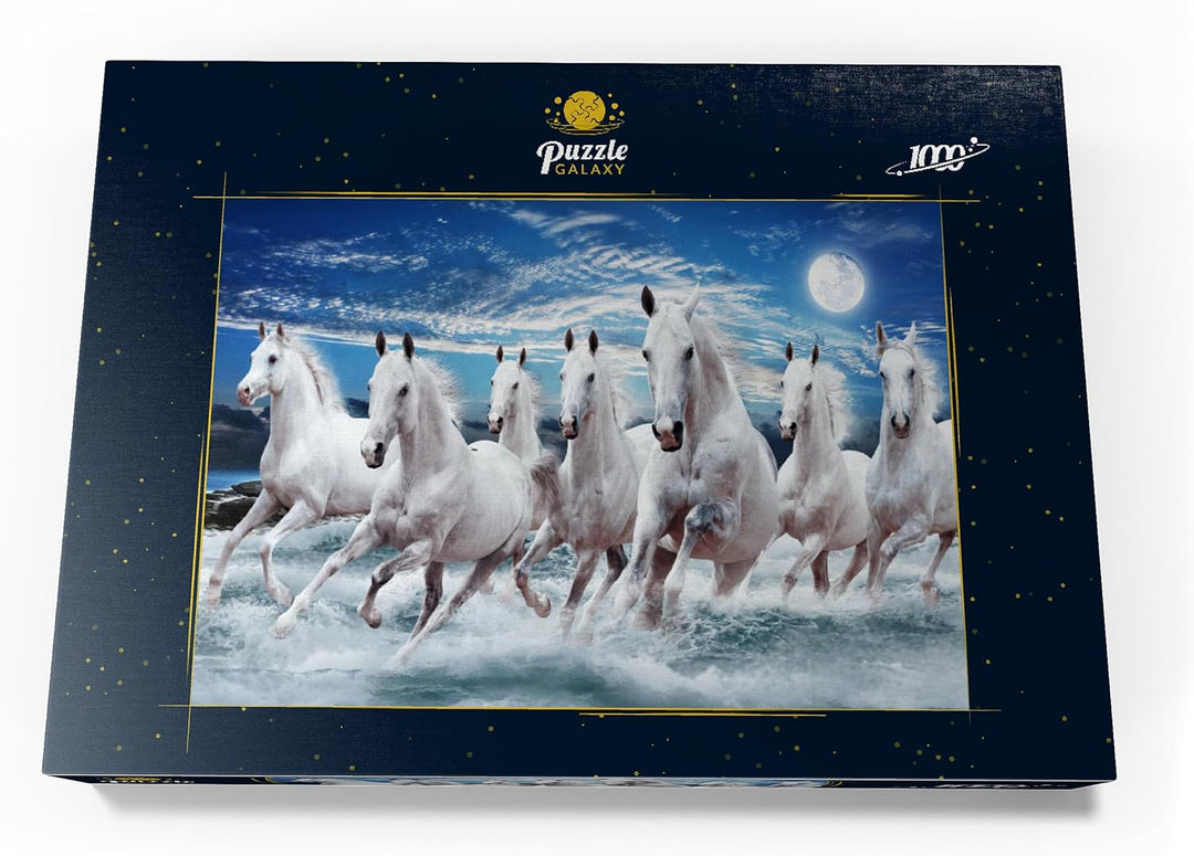 Sieben Pferde im Galopp - Premium 1000 Teile Puzzle - MyPuzzle Sonderkollektion von Puzzle Galaxy, 1