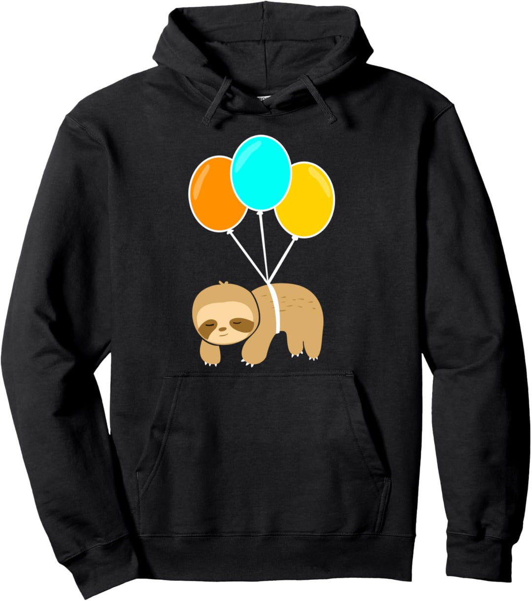 Faultier Ballon Design Schlafen Faul Müde Pullover Hoodie