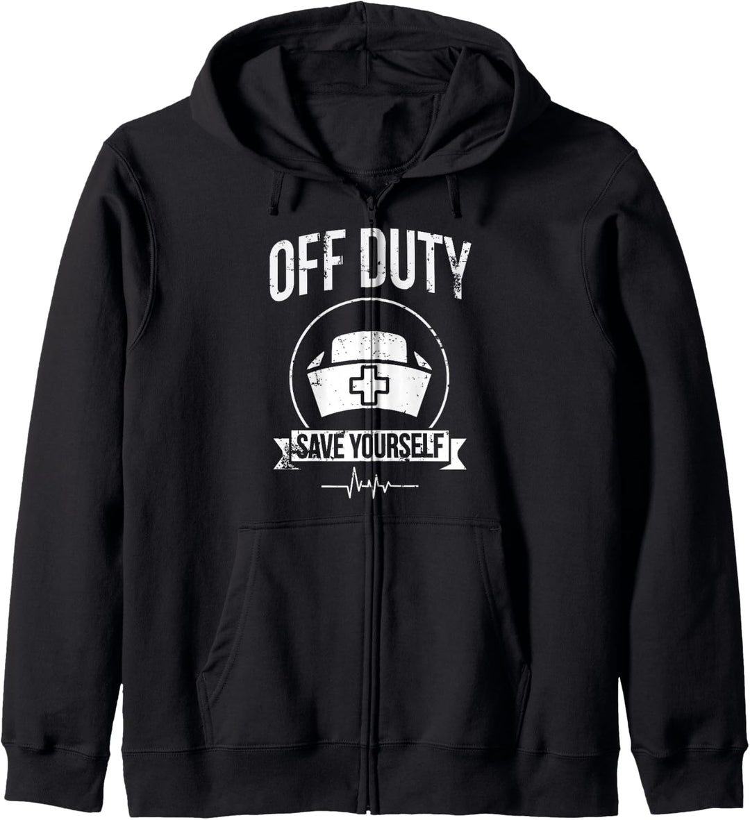 Off Duty Save Yourself Funny Registered Nurse Kapuzenjacke
