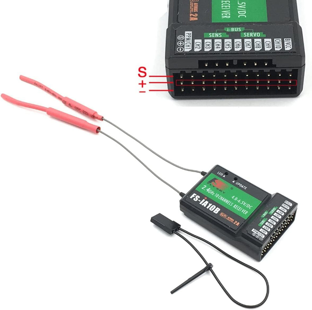 Yangers Flysky FS-IA10B Receiver, 10 Kanäle 2.4GHz AFHDS 2A RC Transmitter Receiver für RC Transmitt