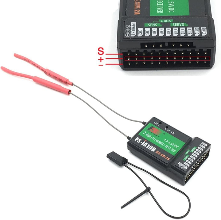 Yangers Flysky FS-IA10B Receiver, 10 Kanäle 2.4GHz AFHDS 2A RC Transmitter Receiver für RC Transmitt