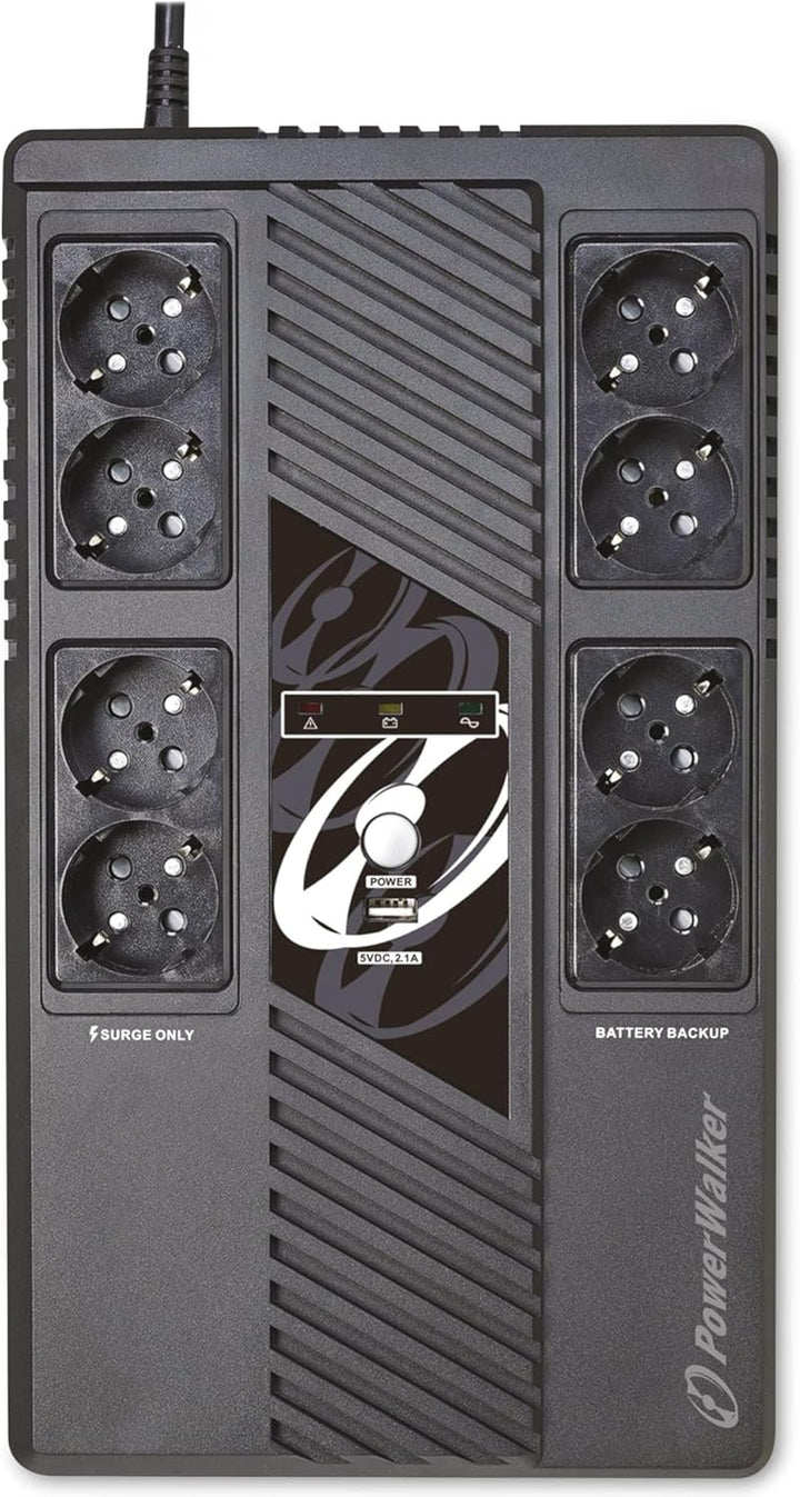 PowerWalker VI 10121160 Schwarz 600VA, 600VA