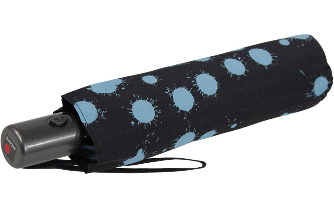 Knirps Taschenschirm Slim Duomatic Paint Drops - Blue Blau, Blau