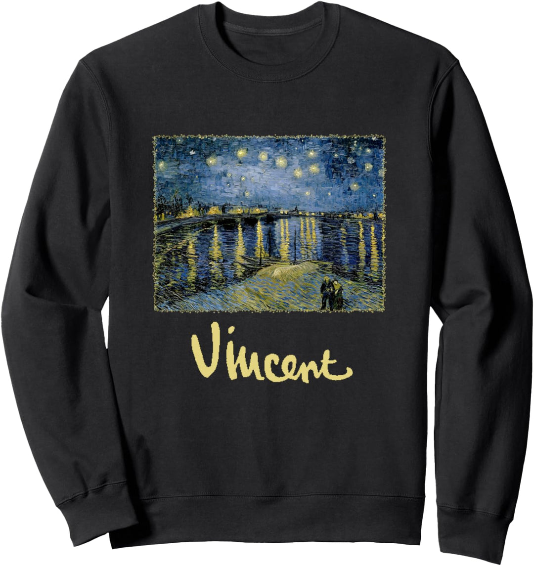 Sternennacht über den Rhone von Vincent van Gogh, Fine Art Sweatshirt