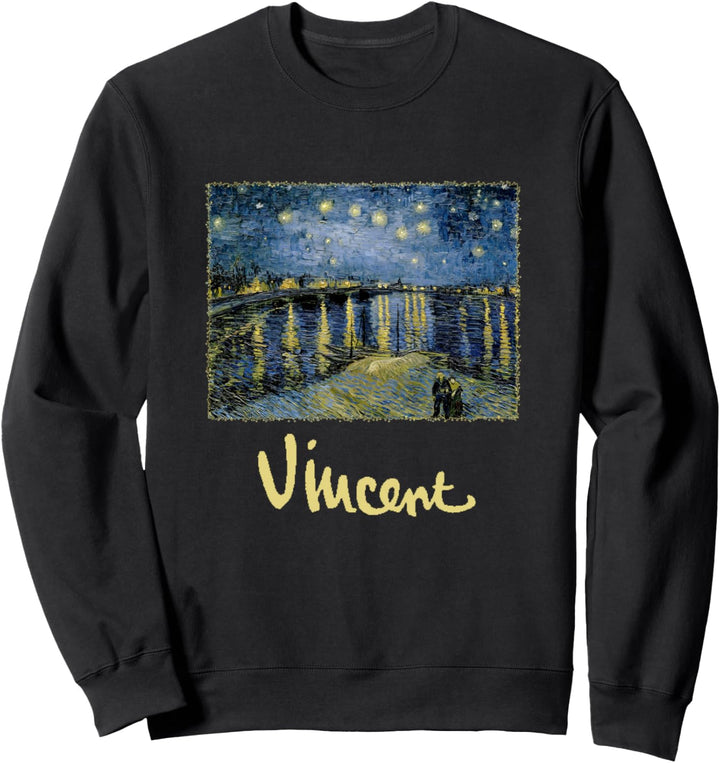 Sternennacht über den Rhone von Vincent van Gogh, Fine Art Sweatshirt