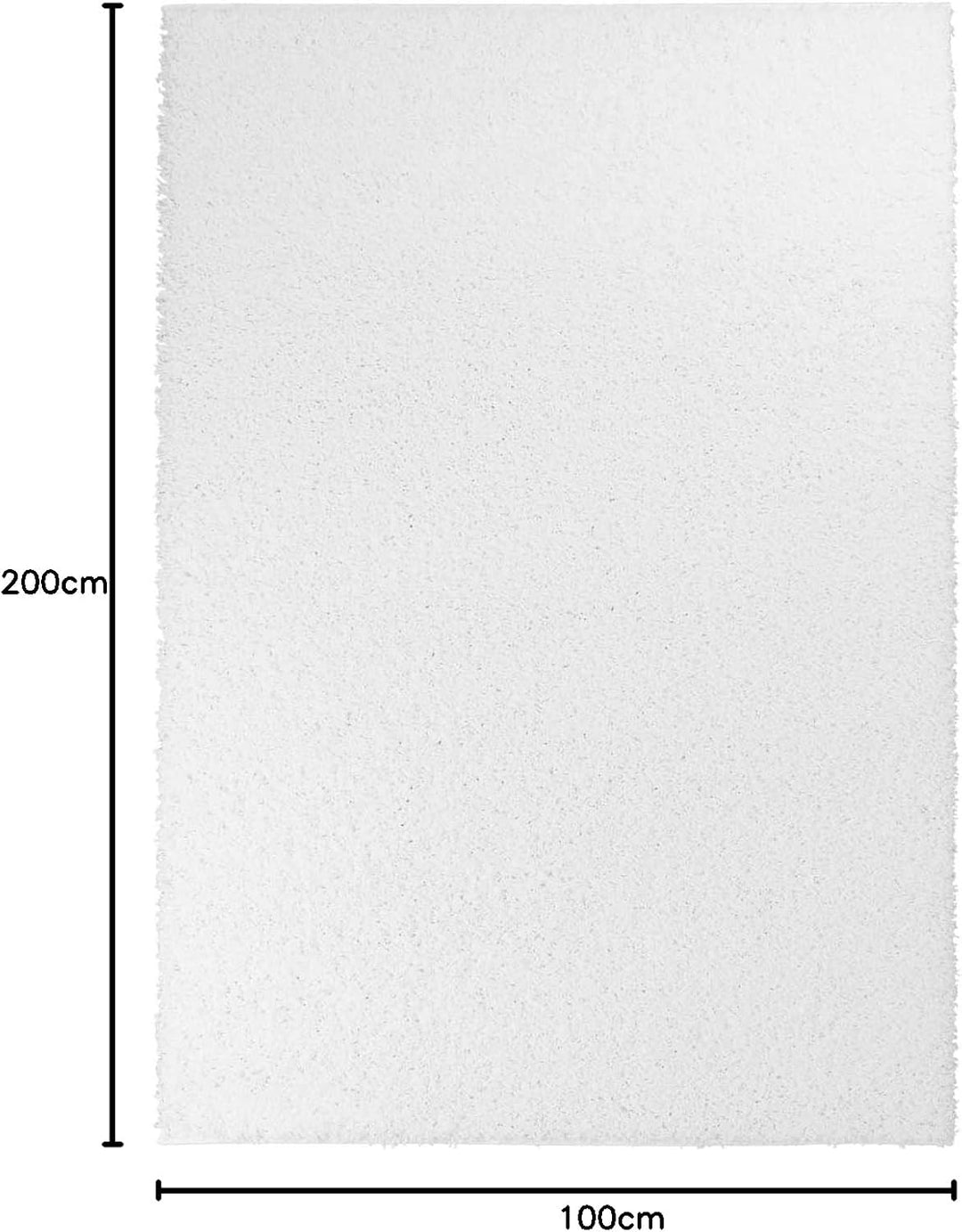 carpet city Shaggy Teppich Hochflor Langflor Einfarbig Uni Weiss Weich Flauschig Wohnzimmer, Grösse: