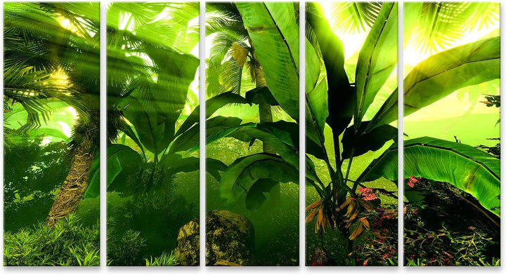 islandburner Bild auf Leinwand Morgen Nebel In Dichten Tropischen Regenwald Bilder Wandbilder Poster