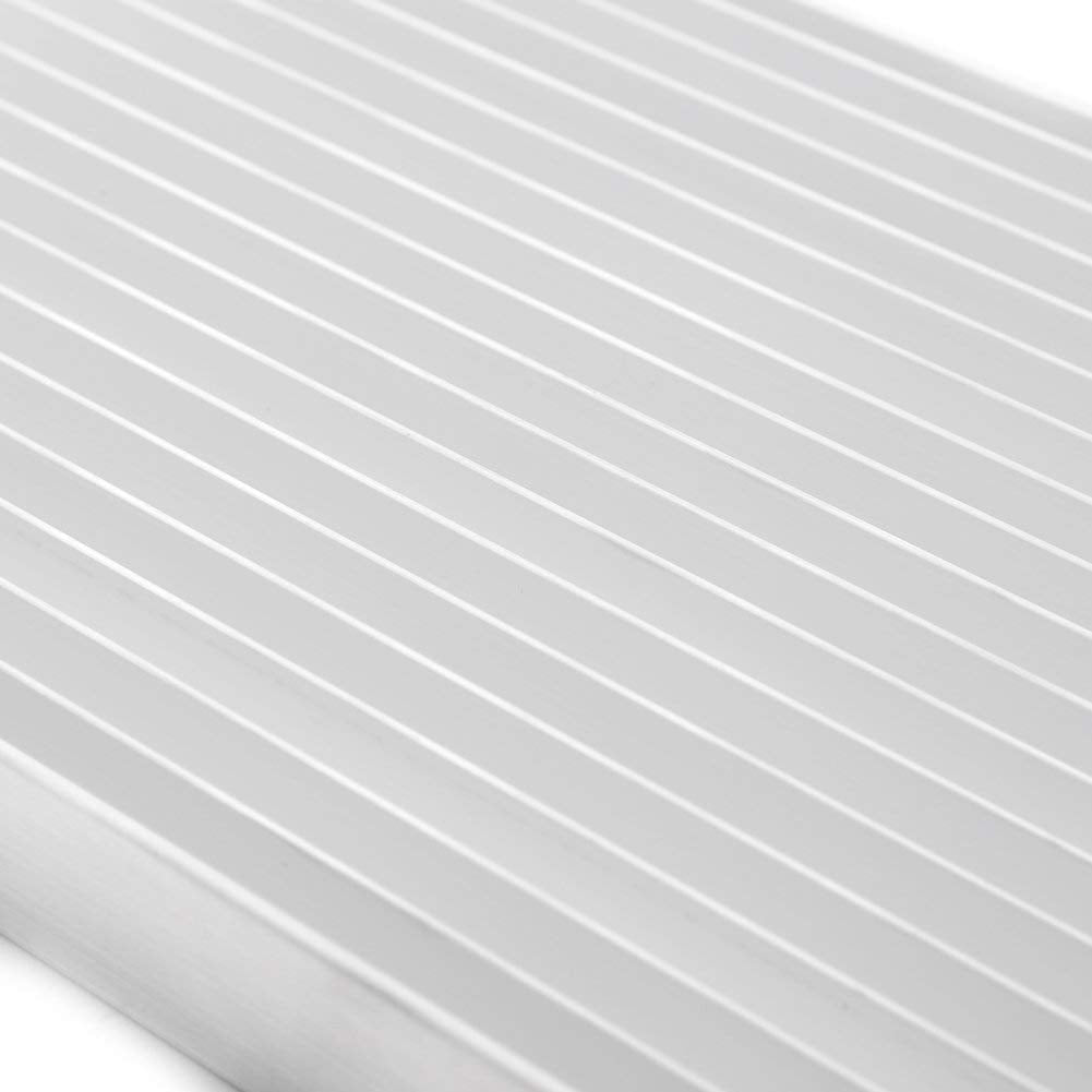 Aluminium Kühlkörper für LED-Leuchten für 8 Stück 3W LEDs oder 20 Stück 1W LEDs, 300x140x20mm