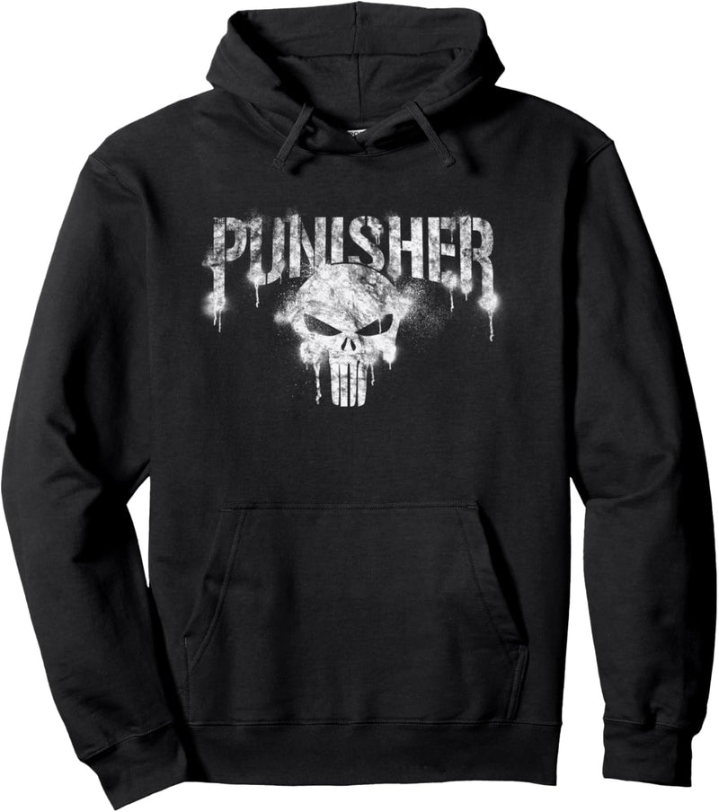 Marvel The Punisher Logo White Pullover Hoodie
