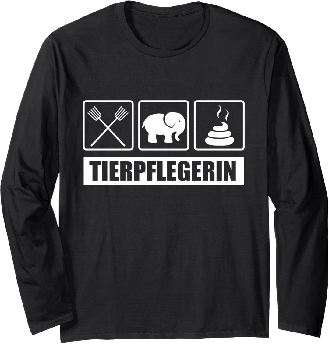 Tierpflegerin - Zoo Tierpflege Beruf Elefanten Frau Langarmshirt