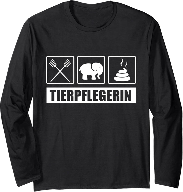 Tierpflegerin - Zoo Tierpflege Beruf Elefanten Frau Langarmshirt