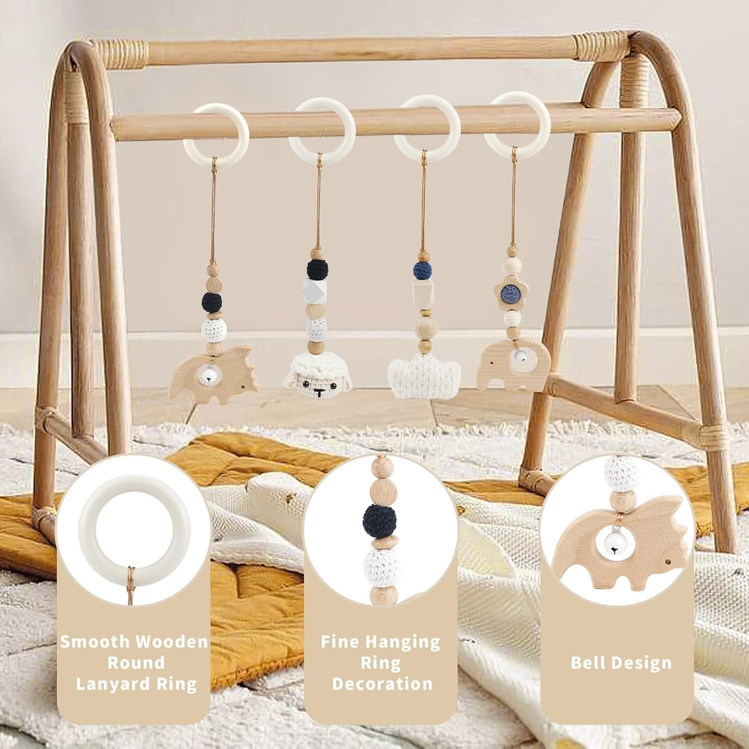 4 Stück Spielbogen Baby Spielzeug ab 0 Monate Spielebogen Babies Toys Spielbögen Baby Gym Anhänger H