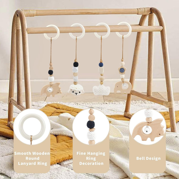 4 Stück Spielbogen Baby Spielzeug ab 0 Monate Spielebogen Babies Toys Spielbögen Baby Gym Anhänger H