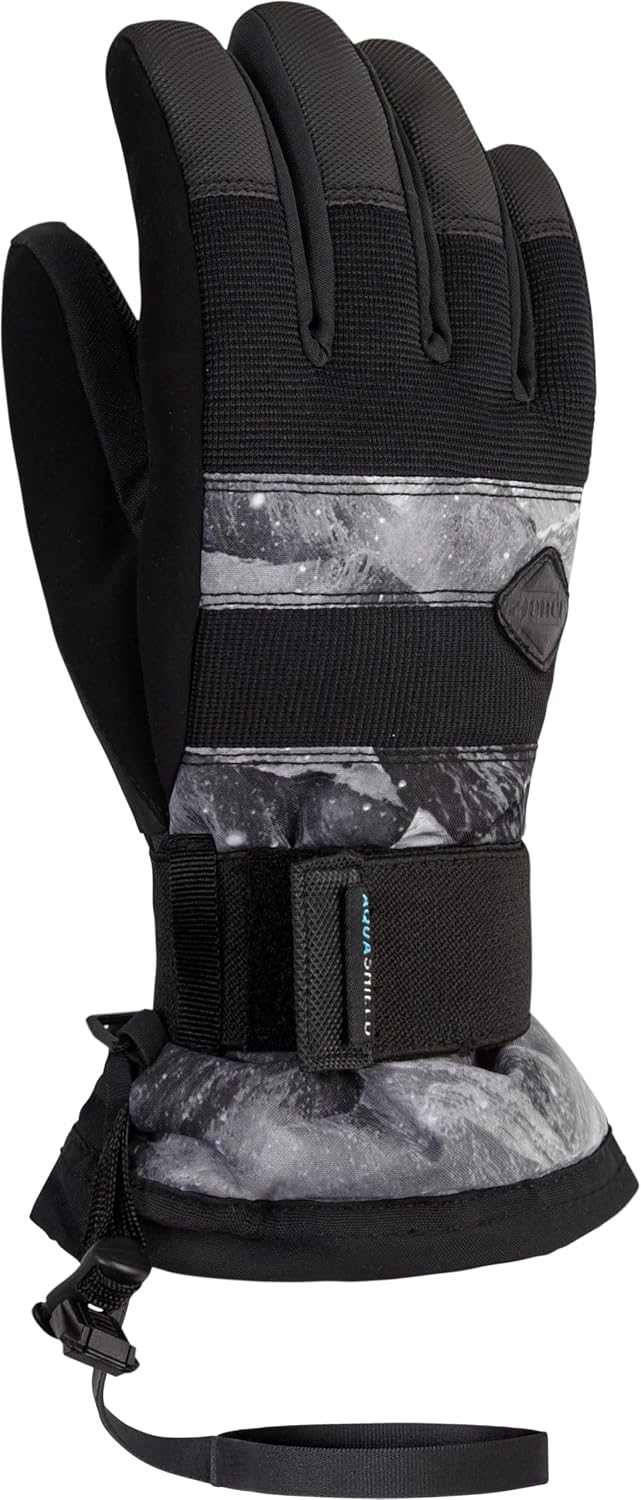 Ziener Kinder Manu Snowboard-Handschuhe/Wintersport | wasserdicht, atmungsaktiv Protektor S grey mou
