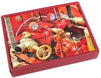 FRANZIS 67206 - Feuerwehr Adventskalender, Metall Modellbausatz des Mercedes-Benz L1519 im Massstab