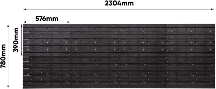 PAFEN Werkzeugwand Stapelboxen - 2304 x 780 mm - Lagersystem SET Werkzeughaltern und 46 Rot/Schwarz