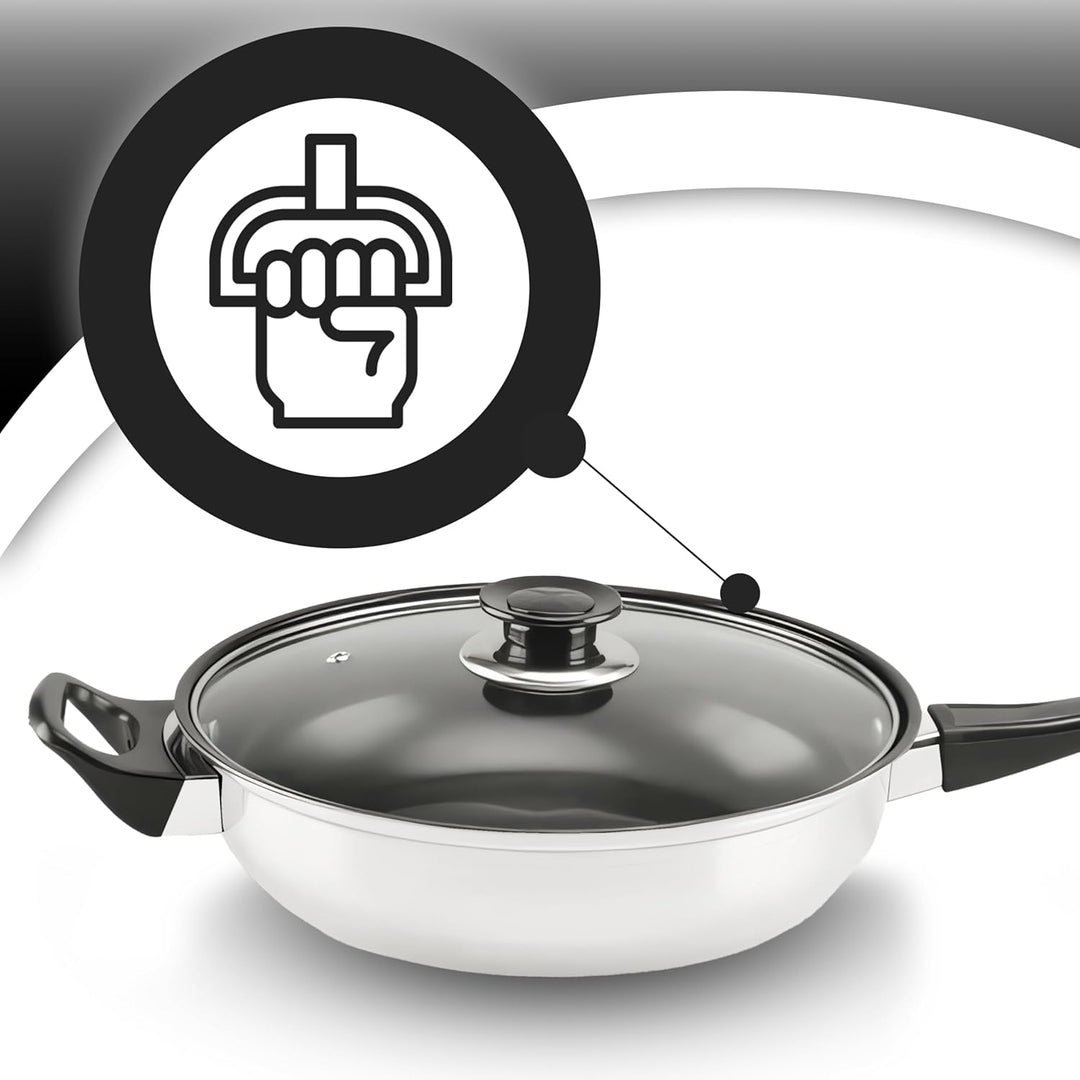 Retoo 11-teilig Topf und Pfannenset Induktion Kochtopf Set mit Glasdeckel, Wasserkocher, Topfset Ede