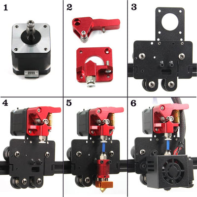 Zeberoxyz Direct Drive Doppelzahnrad-Extruder mit Riemenscheiben Upgrade Direktplatte mit Stepper Mo