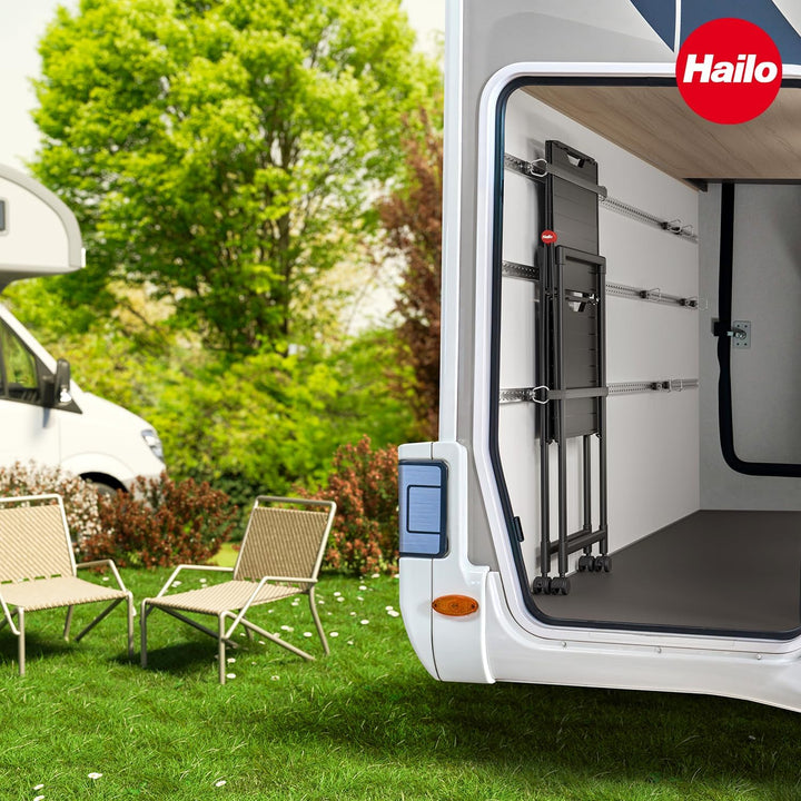 Hailo Quickboard – Mobile Universalablage mit Rollen - klappbar & platzsparend - vielseitig einsetzb