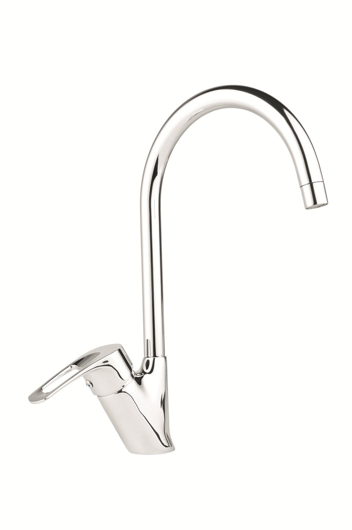 Design italienisch Armatur Küche Spüle Einhandmischer Hochdruck Messing Chrom
