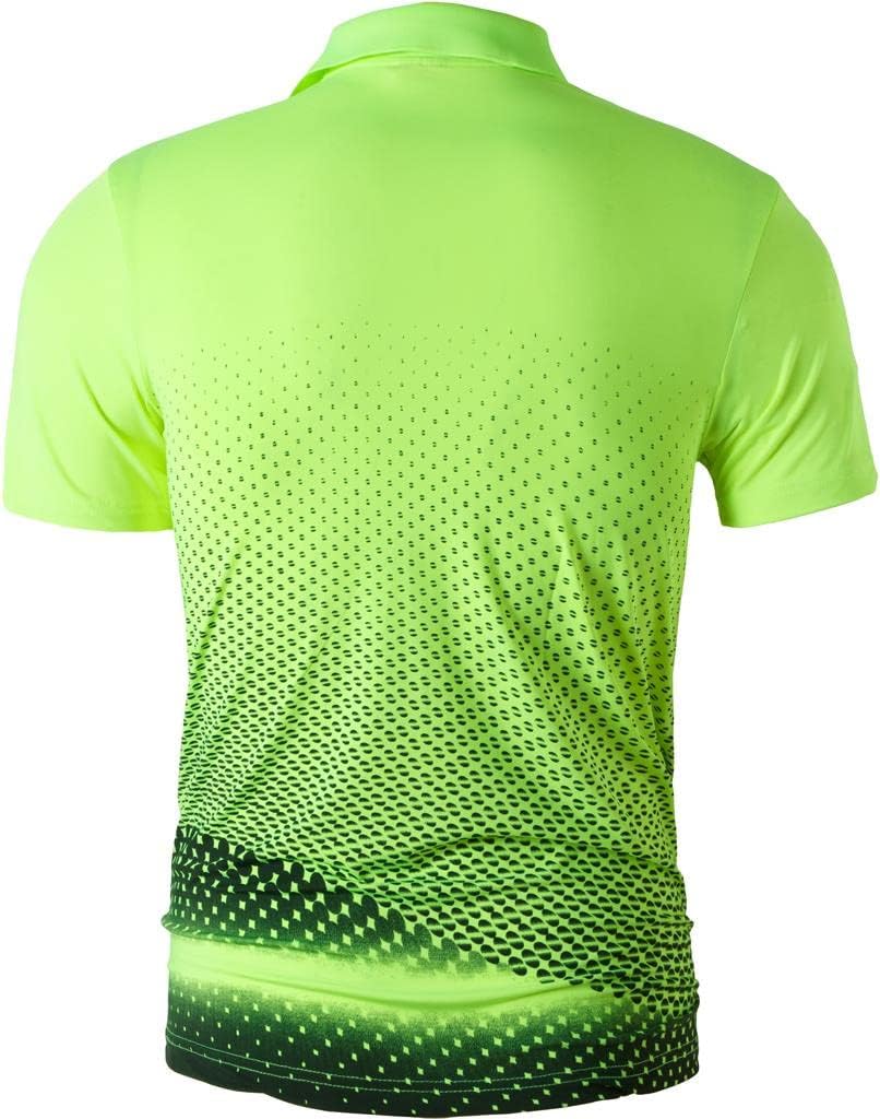 Jeansian Herren Kurzarm Passform Sport Polo Tee Shirts T-Shirts Tops Poloshirt Golf Tennis Picklebal