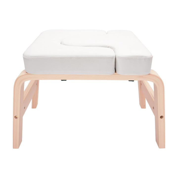 Yoga Kopfstand Hocker 200kg Tragkraft faltbar mit T Block für Anfänger Yoga Übungen 64x36cm Weiss