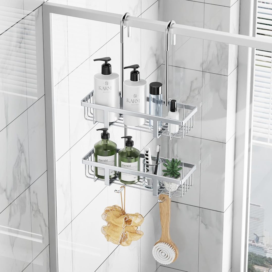 pickpiff Duschablage Zum Hängen Duschregal Shampoo Halterung Für Dusche Glastür Duschkorb Ohne Bohre