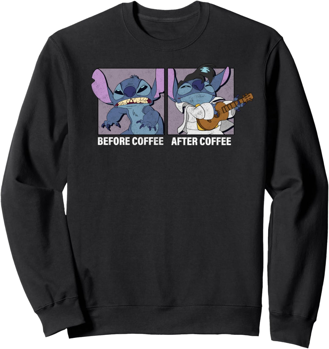 Disney Lilo & Stitch Before Coffee After Coffee Sweatshirt