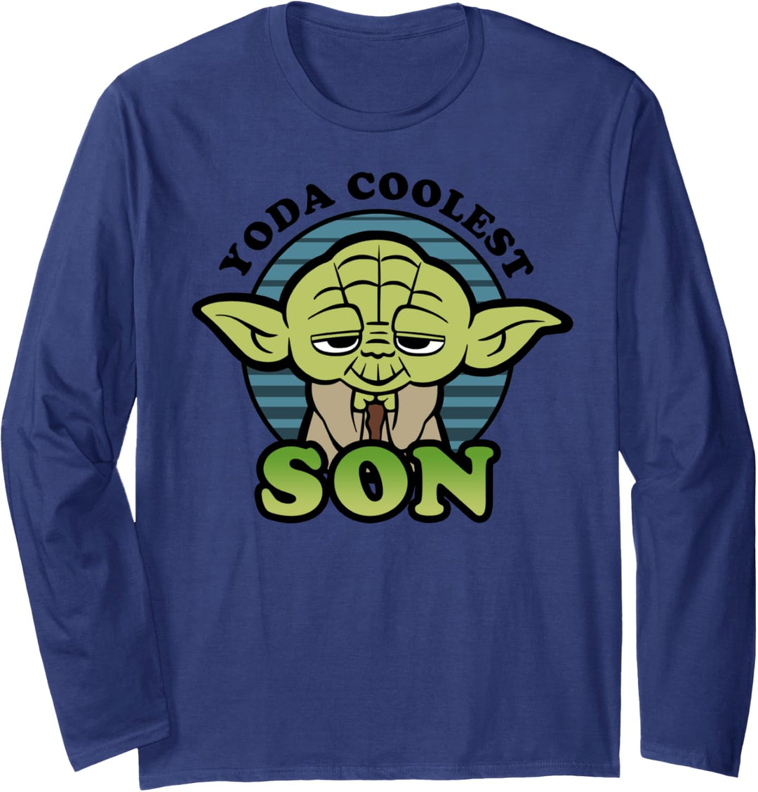 Star Wars Yoda Coolest Son Cartoon Langarmshirt