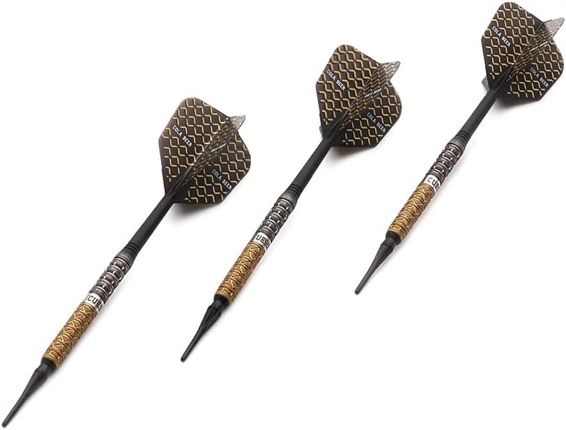 CUESOUL Soft Tip 90% Tungsten Dart Set mit Ölfarbe Finish und ROST Flights 19g cola-bier, 19g cola-b