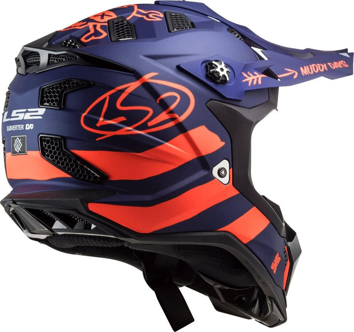 LS2 Motocross-Helm MX 700 Subverter Blau Gr. S S (55/56) Blau matt, S (55/56) Blau matt