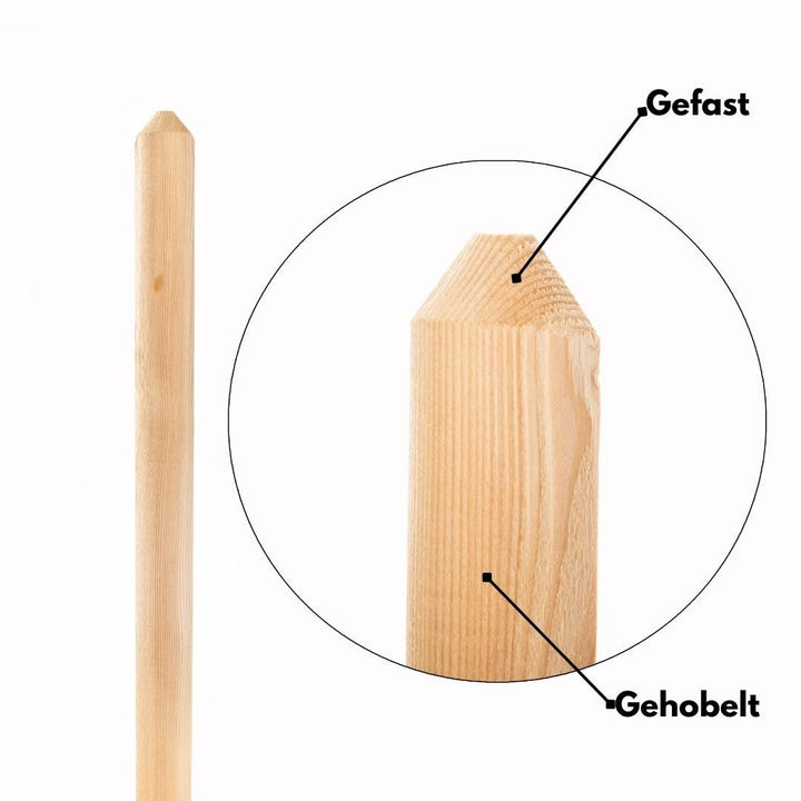 Mega Holz Zaunlatten Paket " Mallorca " 10 Stück aus Lärchenholz 120 cm Höhe Halbpalisade Zaun Brett