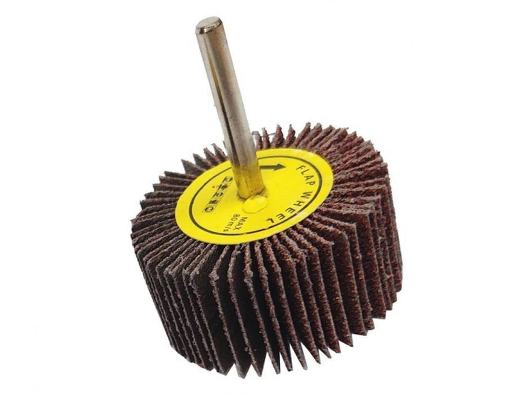 Set Lamellenschleifer 40 mm x 30 mm 6 mm Griff Schleifköpfe für Bohrmaschinen Fächerschleifer Körnun