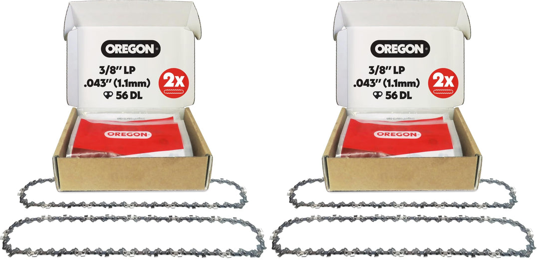 Oregon 2-er Pack Sägekette 3/8 LP Teilung, 0,43 Zoll (1,1 mm) Stärke, für 16 Zoll (40 cm) Führungssc