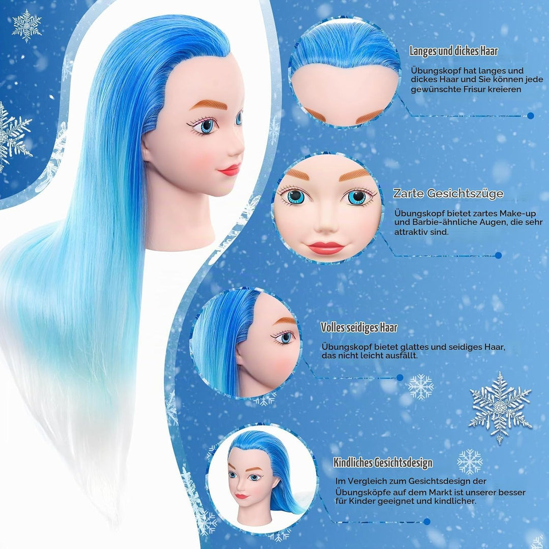 NEVERLAND Professionelle Frisur 20 inch 100% Synthetisches Haar Training Kopf Ein menschliches Model