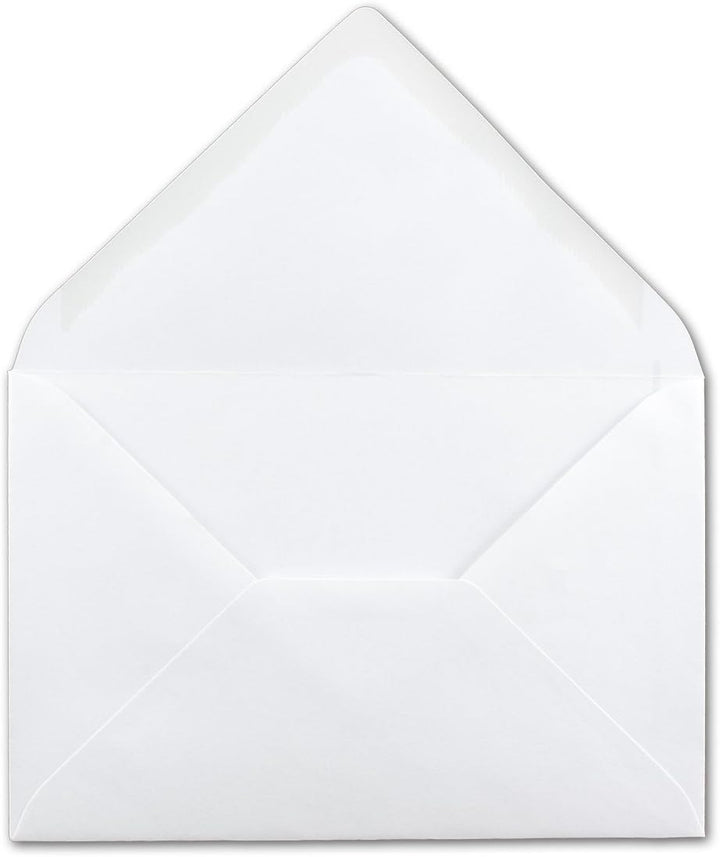 Briefumschläge in Weiss - 500 Stück - Kuverts in DIN B6 Format 125 x 185 mm - 120 Gramm pro m² - Grö