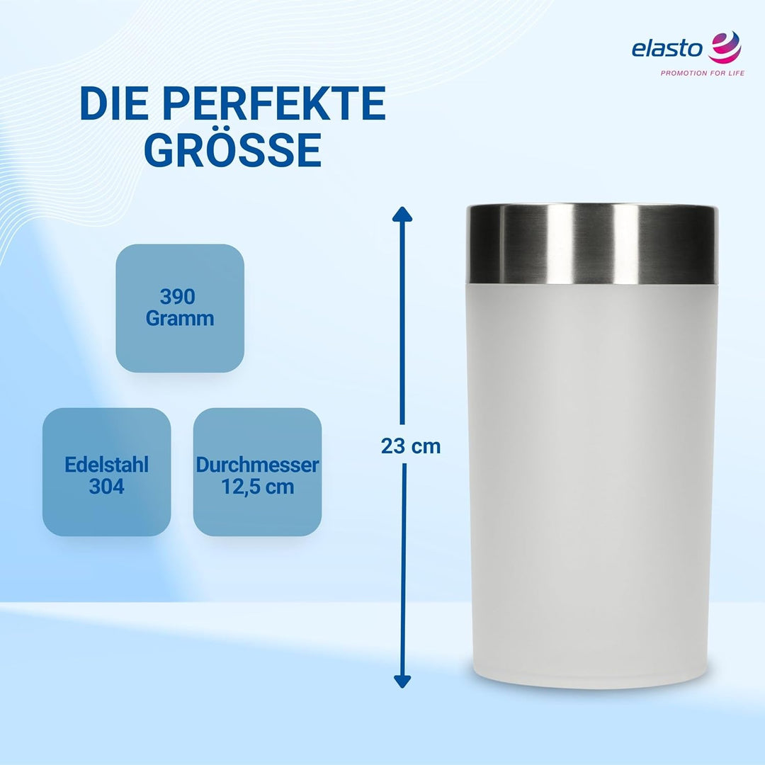Flaschenkühler Ø 13 cm 'Ono' doppelwandig isoliert - moderner Weinkühler für Wein & Sekt - eleganter