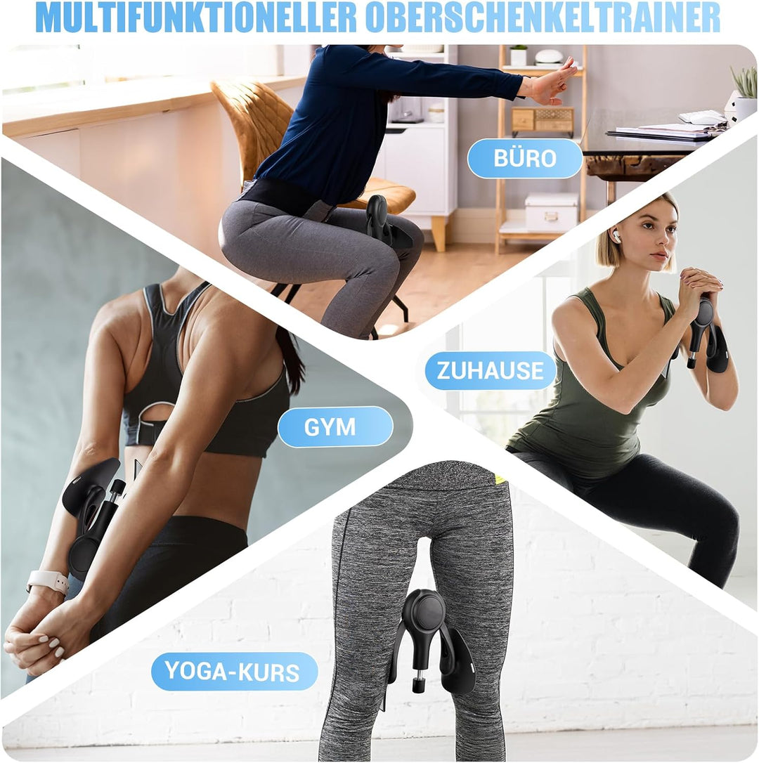 Oberschenkeltrainer, 15-70 lbs Beckenbodentrainer für Frau, Multifunktionaler Gesässtrainer, Po Trai