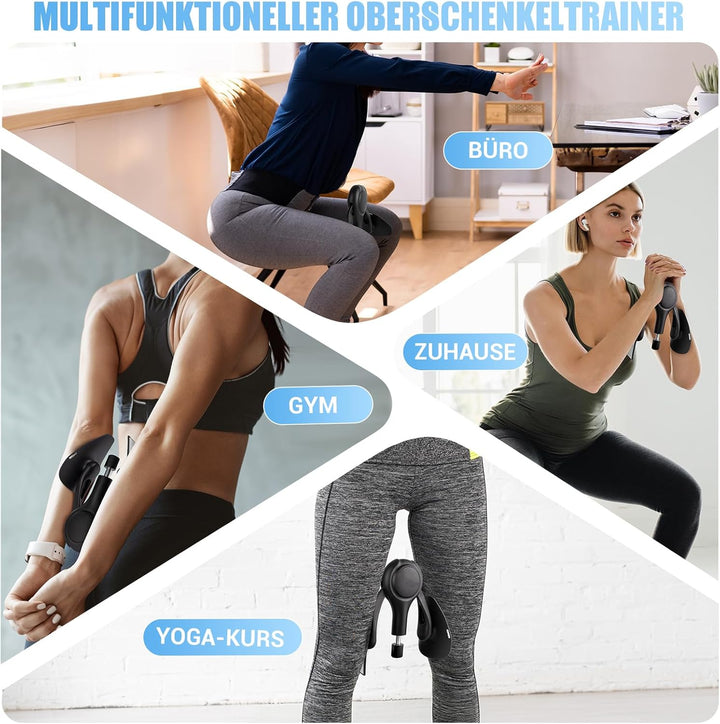 Oberschenkeltrainer, 15-70 lbs Beckenbodentrainer für Frau, Multifunktionaler Gesässtrainer, Po Trai