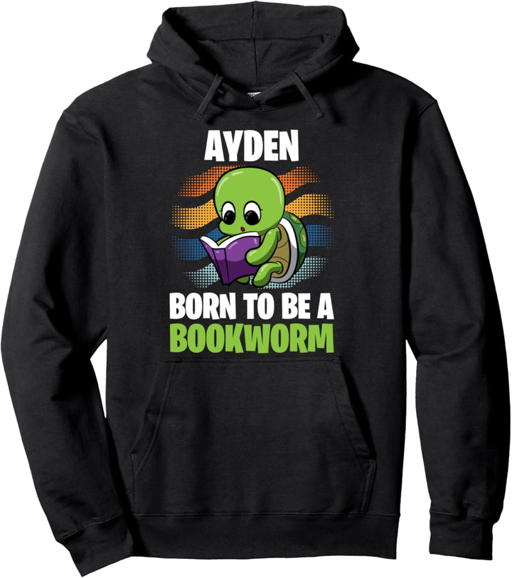 Ayden - Born To Be A Bookworm - Personalisiert Pullover Hoodie