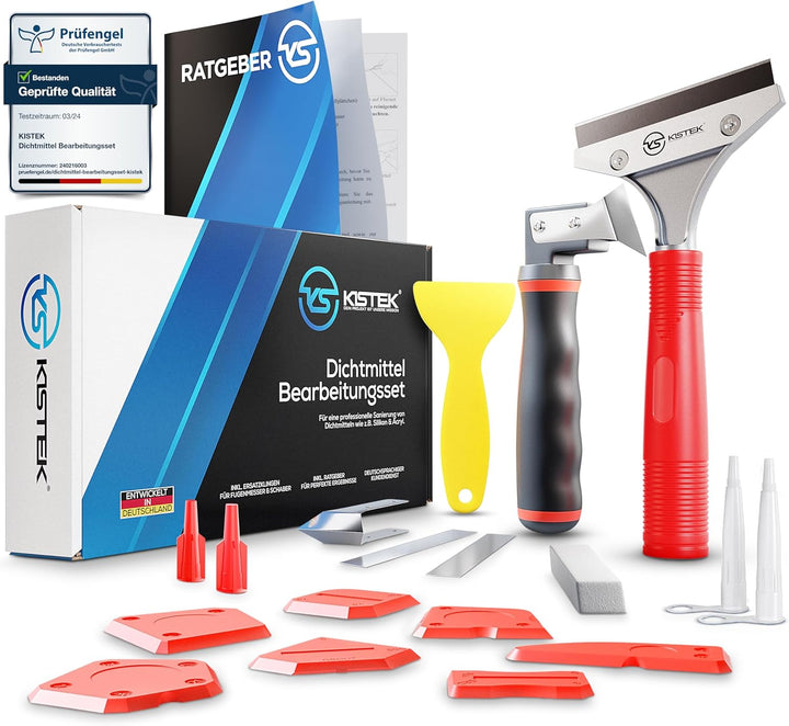 KISTEK® Silikonentferner Set (18-teilig) zur Silikon Entfernung und Erneuerung von Acryl- & Silikonf