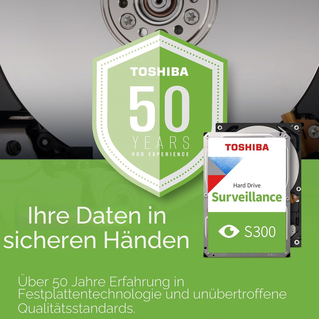 Toshiba 6TB S300 Surveillance HDD - 3.5' SATA Internal Hard Drive Supports up to 64 HD cameras at a