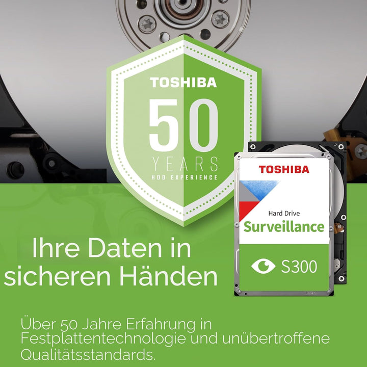 Toshiba 6TB S300 Surveillance HDD - 3.5' SATA Internal Hard Drive Supports up to 64 HD cameras at a