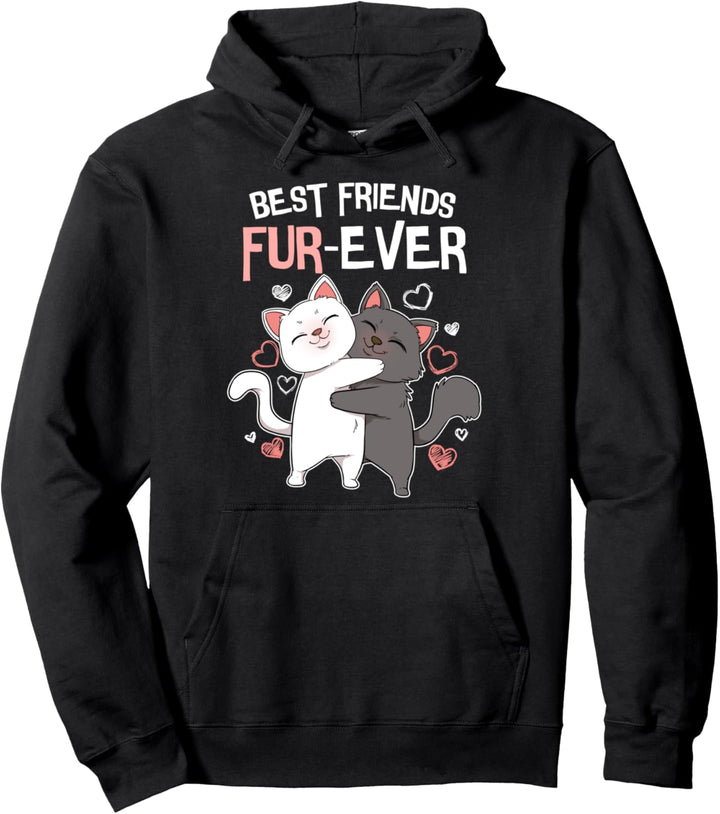 Freunde Katze Kumpel Miezekatze Katzen Freund Katzenfreund Pullover Hoodie
