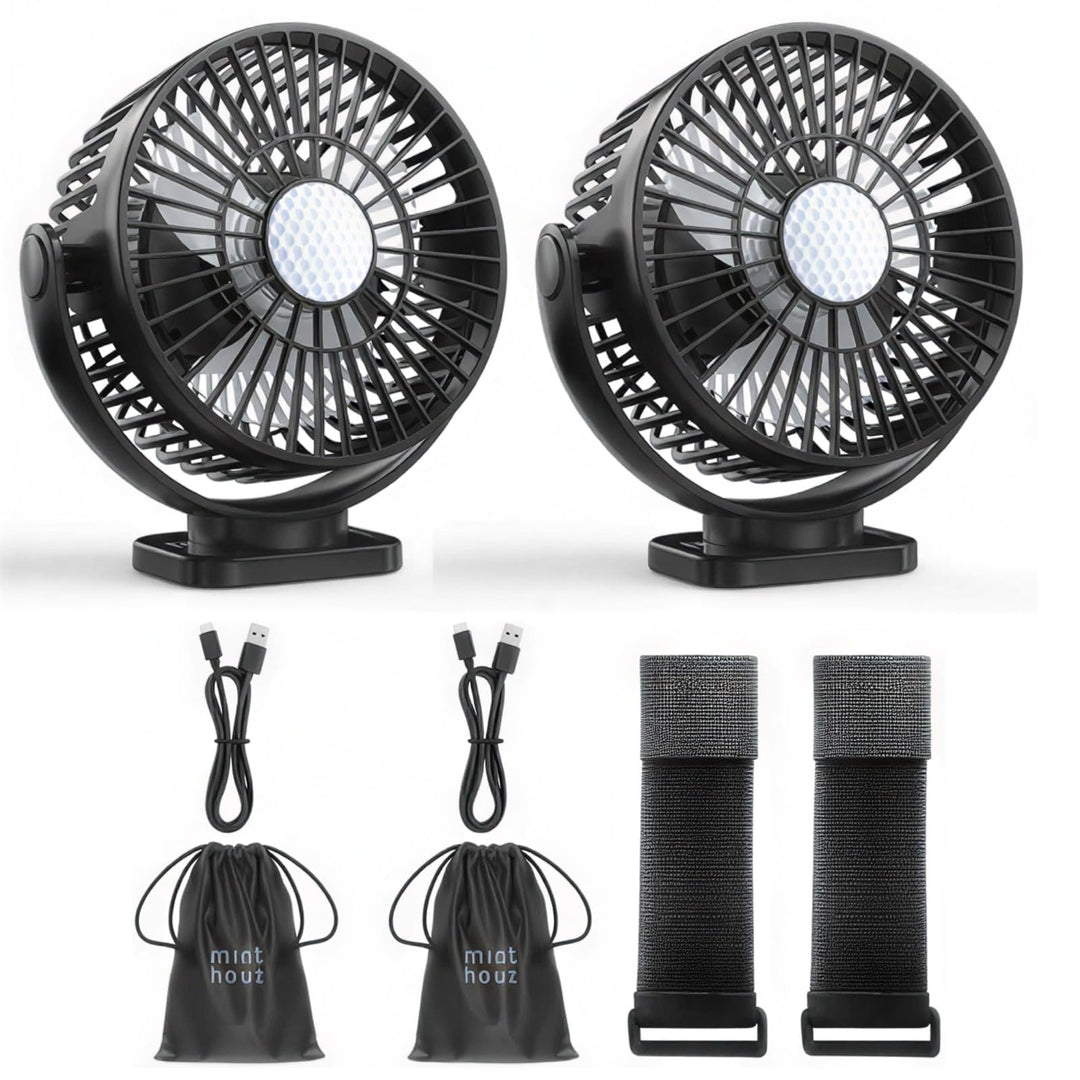 Minthouz Magnetischer Ventilator mit 12000 mAh Akku, USB Ventilator mit 3 Geschwindigkeitsstufen, Tr