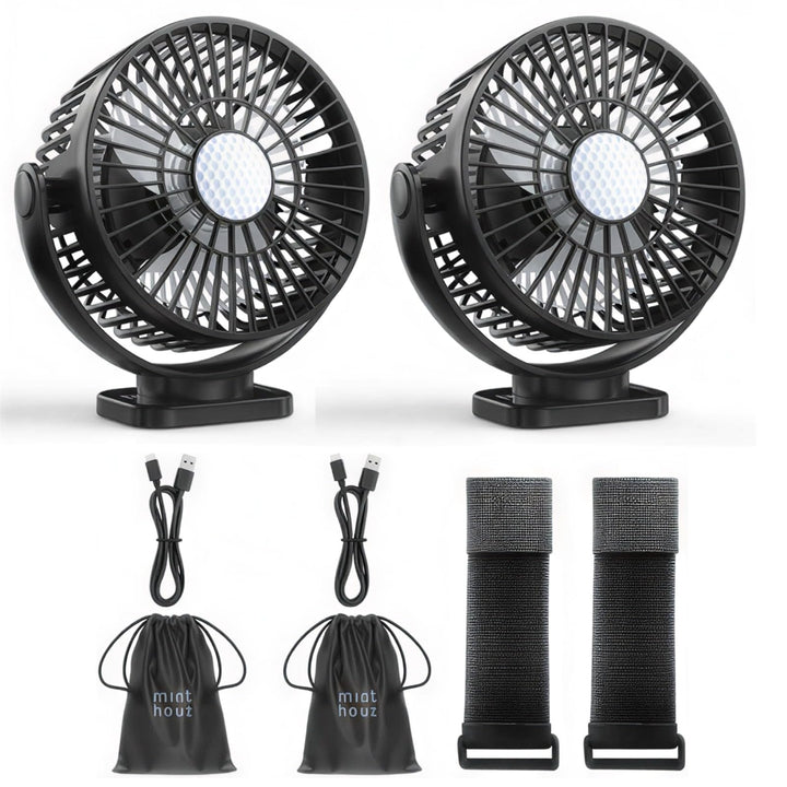 Minthouz Magnetischer Ventilator mit 12000 mAh Akku, USB Ventilator mit 3 Geschwindigkeitsstufen, Tr