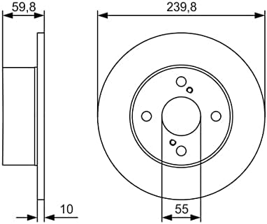 Bosch BD2387 Bremsscheiben - Hinterachse - zwei Bremsscheiben pro Set