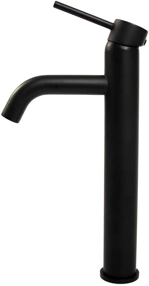 Rea Waschtischarmatur LUNGO BLACK HIGH Wasserhahn Bad Badarmatur aus Messing Armatur für Waschbecken
