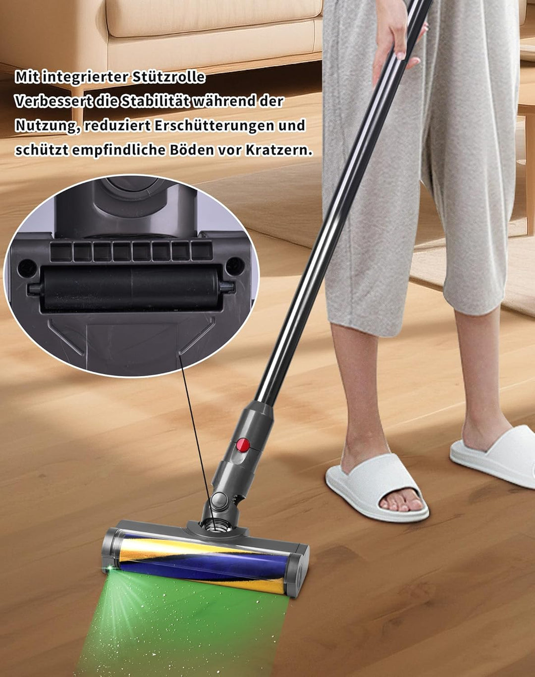 LED Bürste Bodendüse für Dyson V12 Detect Slim Ersatzteile Ersatzbürste Staubsauger Softwalze Zubehö