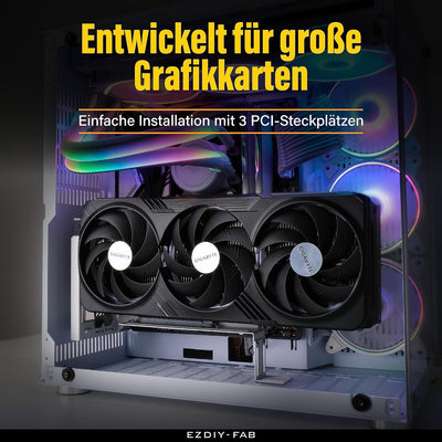 EZDIY-FAB Vertikale PCIe 4.0 GPU Halterung Grafikkartenhalterung,Videokarten VGA Support Kit mit PCI